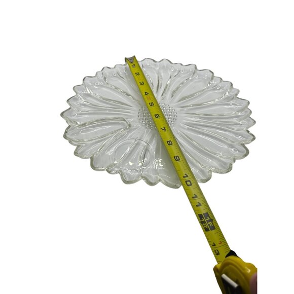 Hazel Atlas Sunflower Daisy Dahlia Luncheon . Scalloped  edge.  Serving party - Picture 5 of 13